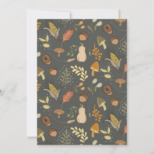 Thanksgiving herfst oogstdiner kaart (Achterkant)