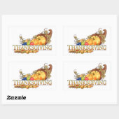 Thanksgiving herfst oogstmand rechthoekige sticker (Vel)