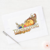 Thanksgiving herfst oogstmand rechthoekige sticker (Envelop)