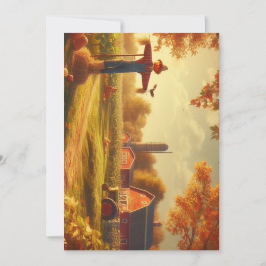 Thanksgiving/Herfst op de boerderij Feestdagenkaart (Voorkant)