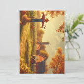 Thanksgiving/Herfst op de boerderij Feestdagenkaart (Staand voorkant)