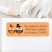Thanksgiving Herfst Owls Return Address Labels (Insitu)