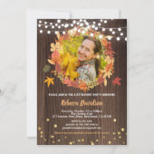 Thanksgiving herfst pensioenpartij rotsfoto kaart (Voorkant)