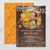 Thanksgiving herfst pensioenpartij rotsfoto kaart (Voorkant / Achterkant)