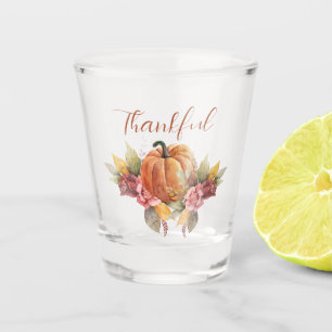 Thanksgiving Herfst pompoen dankbaar op maat Shot Glas