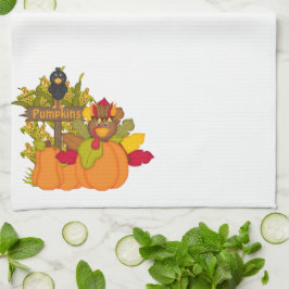 Thanksgiving herfst pompoen keuken design handdoek