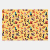 Thanksgiving herfst pompoen taart dieren inpakpapier vel (Voorkant 2)