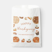 Thanksgiving Herfst Pompoen Taart Favor Bag Bedankzakje (Voorkant)