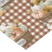 Thanksgiving Herfst pompoenen bruin gingham Tafelkleed (Gekanteld)