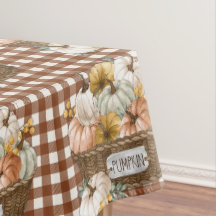 Thanksgiving Herfst pompoenen bruin gingham