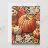 Thanksgiving Herfst Pompoenen Uitnodiging voor Din (Achterkant)