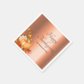 Thanksgiving herfst pompoenoogkoper servet (Hoek)