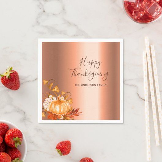 Thanksgiving herfst pompoenoogkoper servet (Insitu)