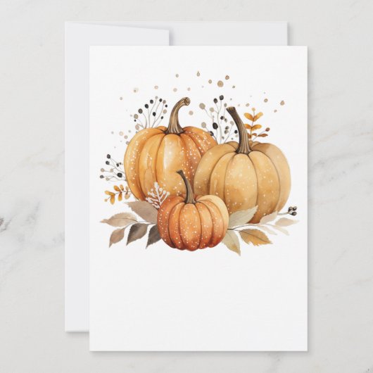 Thanksgiving Herfst Pumpkin Bedankkaart (Achterkant)