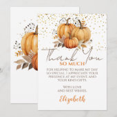 Thanksgiving Herfst Pumpkin Bedankkaart (Voorkant / Achterkant)