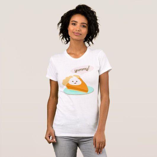 Thanksgiving herfst Pumpkin Pie Lover T-Shirt (Voorkant volledig)