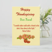 Thanksgiving Herfst Pumpkins Floral Art Green Kaar Feestdagenkaart (Staand voorkant)