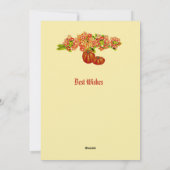 Thanksgiving Herfst Pumpkins Floral Art Green Kaar Feestdagenkaart (Achterkant)