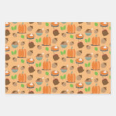 Thanksgiving Herfst Pumpkins Food Inpakpapier Vel (Voorkant 3)