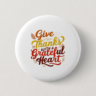Thanksgiving Herfst Ronde Button 5,7 Cm