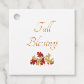Thanksgiving herfst rood gouden bladeren bedankjes labels (Voorkant)
