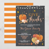 Thanksgiving Herfst Rustic Lights Kaart (Voorkant / Achterkant)