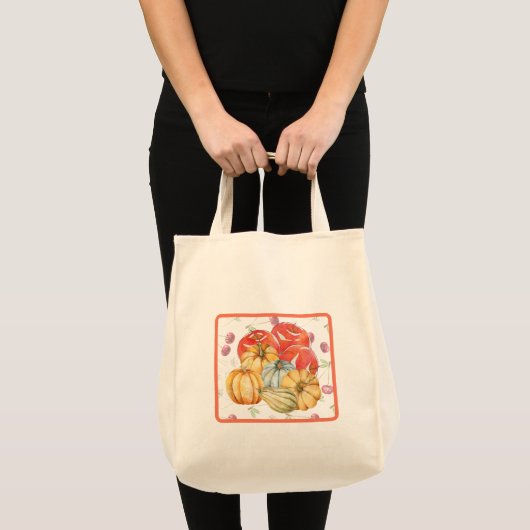 Thanksgiving Herfst Seizoen Kruidenier Shopping Ca Tote Bag (Voorkant (product))