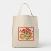 Thanksgiving Herfst Seizoen Kruidenier Shopping Ca Tote Bag (Achterkant)