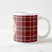 Thanksgiving,Herfst Seizoen Script,Geruit,Modern Grote Koffiekop (Rechts)