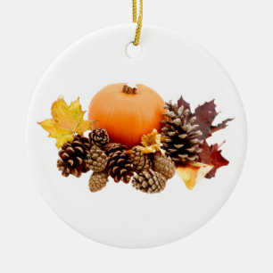 Thanksgiving / herfst stilleven keramisch ornament
