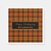 Thanksgiving herfst Tartan Pset Fall Colors Servet (Voorkant)