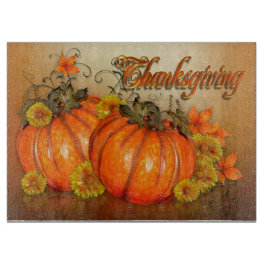 Thanksgiving Herfst thema glazen snijplank