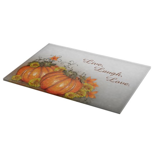 Thanksgiving Herfst thema glazen snijplank (Hoek)