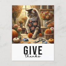 Thanksgiving Herfst thema voor Cat Lovers