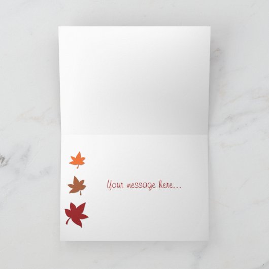 Thanksgiving Herfst Tree Kaart (Binnen)