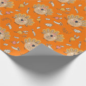 Thanksgiving Herfst Turkije Cadeaupapier (Hoek)