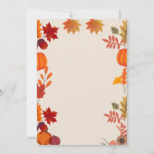 Thanksgiving Herfst Uitnodiging Kaart (Achterkant)