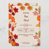 Thanksgiving Herfst Uitnodiging Kaart (Voorkant / Achterkant)