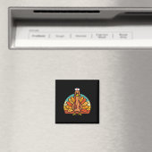 Thanksgiving Herfst urse stethoscoop scrub t Magneet (Insitu (Vaatwasser))