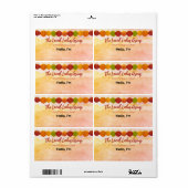 Thanksgiving Herfst verzamelen papier label naam t (Full Sheet)