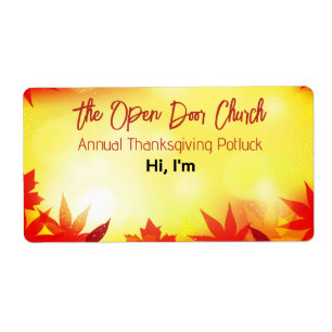 Thanksgiving Herfst verzamelen papier label naam t