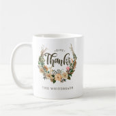 Thanksgiving Herfst Waterverf Boho Floral krans Koffiemok (Links)
