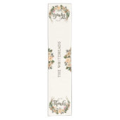 Thanksgiving Herfst Waterverf Boho Floral krans Korte Tafelloper (Voorkant)