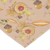 Thanksgiving Herfst Waterverf Lange Tafelloper (Hoek)