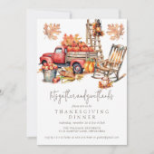 Thanksgiving herfst Waterverf Truck Kaart (Voorkant)