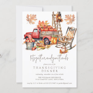 Thanksgiving herfst Waterverf Truck Kaart