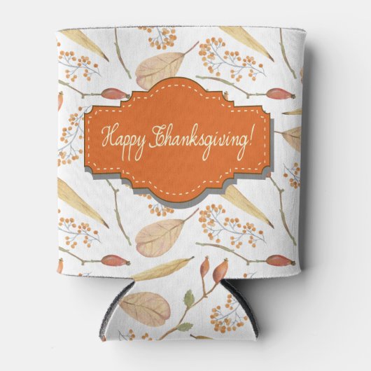 Thanksgiving Herfst Woodland Pattern Blikjeskoeler (Voorkant)