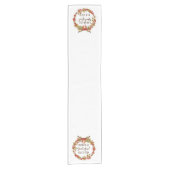 Thanksgiving Herfst Wreatful Thankful Grateful Ble Korte Tafelloper (Voorkant)