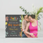 Thanksgiving herfst zwangerschapsaankondiging naja aankondiging (Staand voorkant)