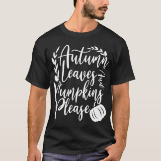Thanksgiving herfstbladeren en pompoenen graag t-shirt